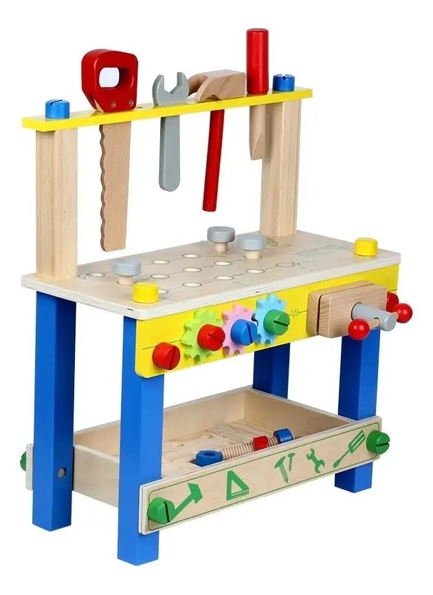 BANCO DE HERRAMIENTAS DE MADERA PARA NIÑOS - 1