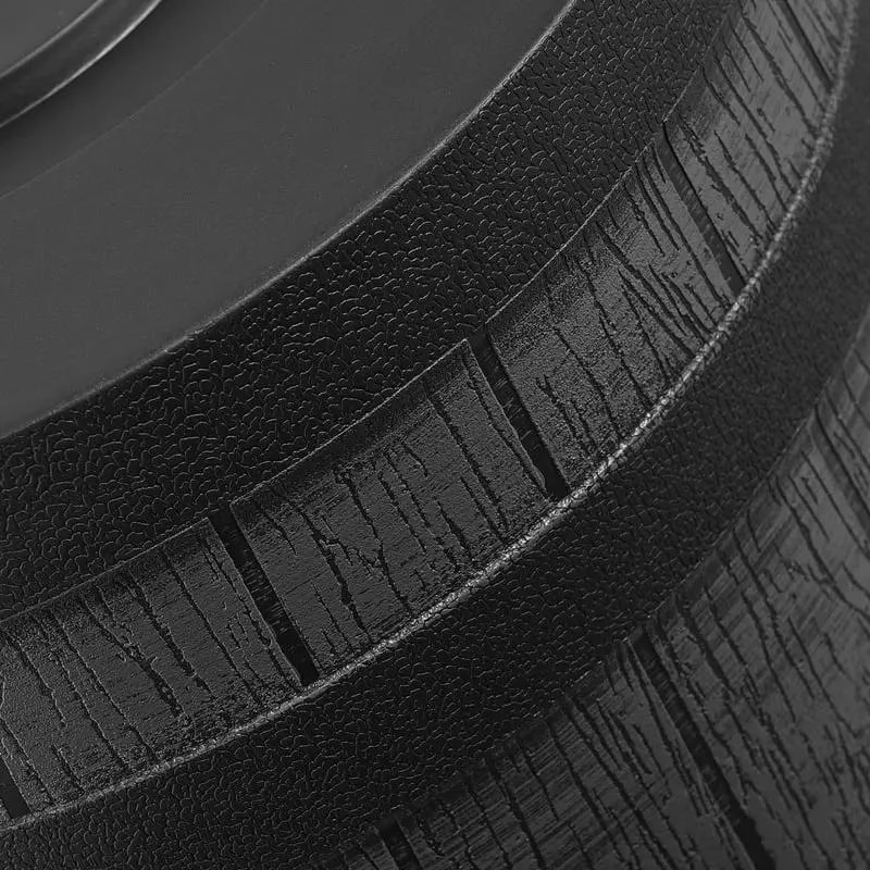 MACETERO PLASTICO TIPO BARRIL NEGRO 52 CM DIAMETRO 31 CM ALTO - 6