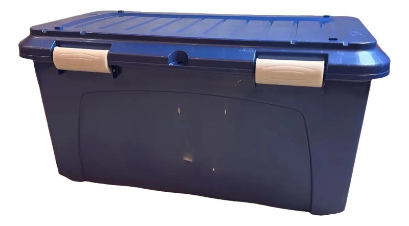 BAUL ORGANIZADORA DE PLASTICO DE 90 LITROS CON RUEDAS - 1
