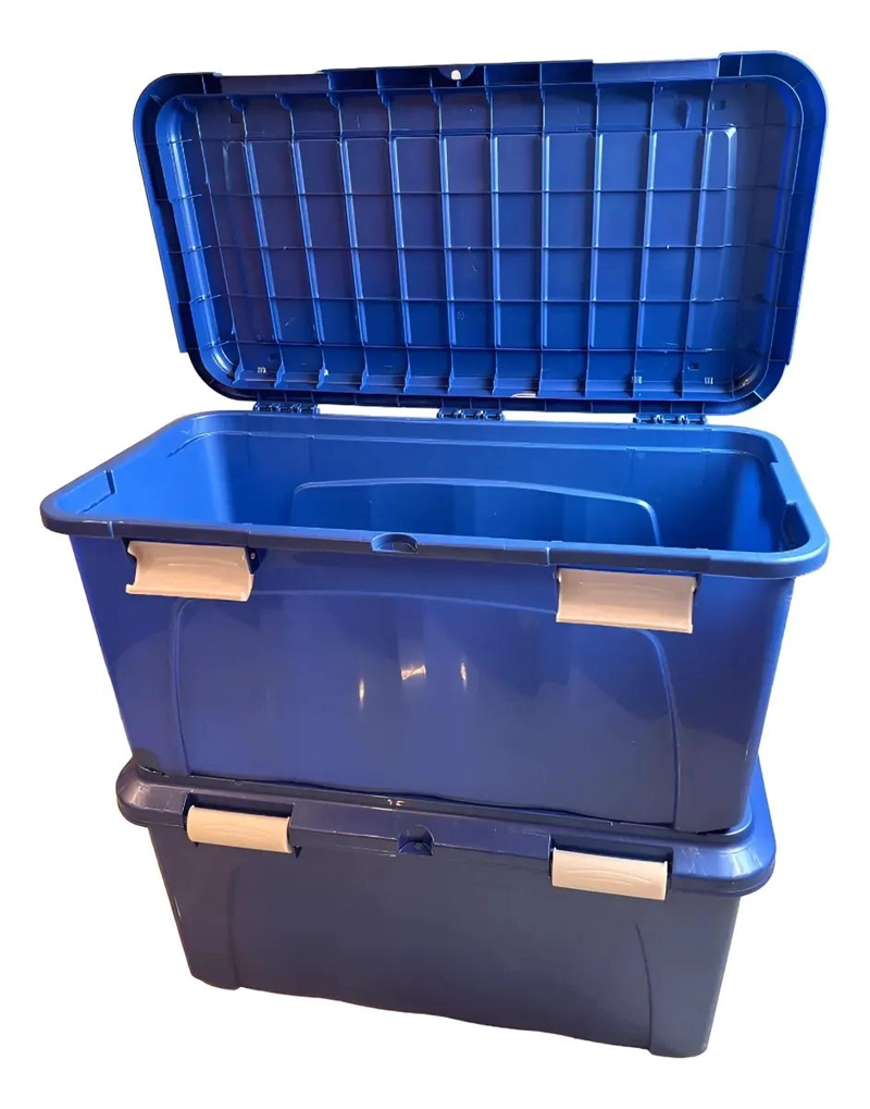 BAUL ORGANIZADORA DE PLASTICO DE 90 LITROS CON RUEDAS - 3