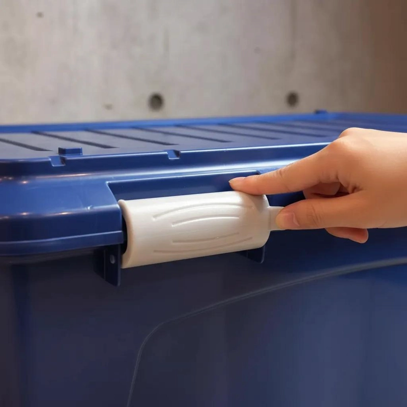 BAUL ORGANIZADORA DE PLASTICO DE 90 LITROS CON RUEDAS - 5