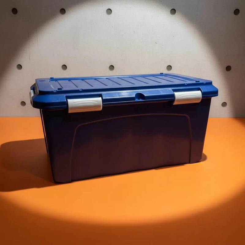 BAUL ORGANIZADORA DE PLASTICO DE 90 LITROS CON RUEDAS - 6