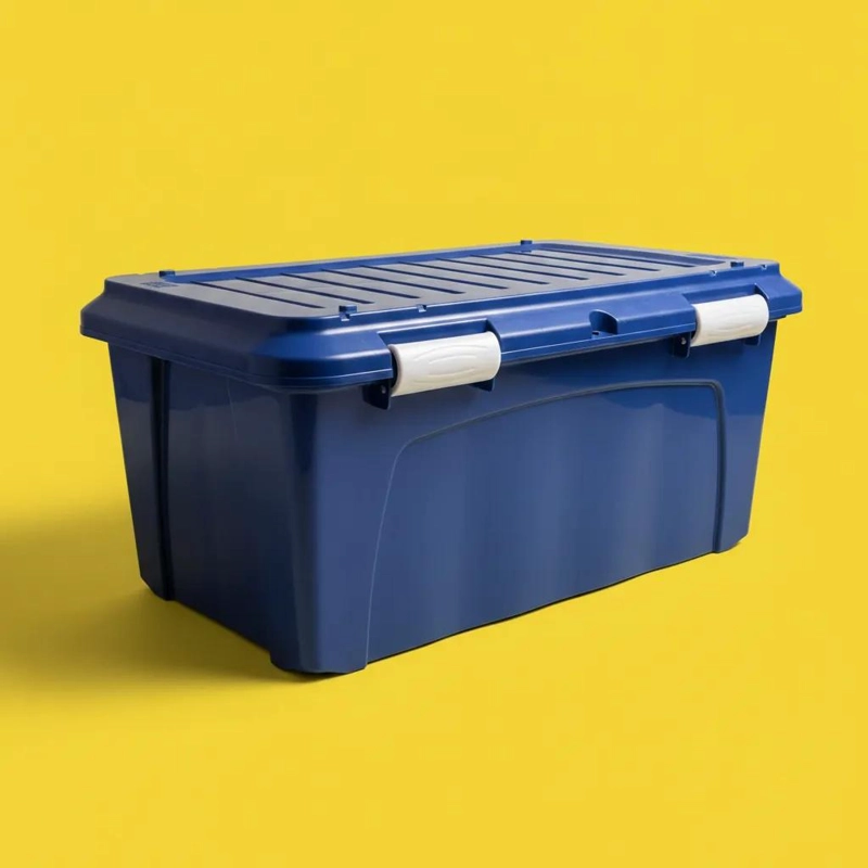 BAUL ORGANIZADORA DE PLASTICO DE 90 LITROS CON RUEDAS - 7