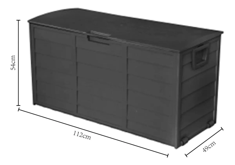 BAUL ORGANIZADOR DE PLASTICO 245 LITROS COLOR NEGRO - 4