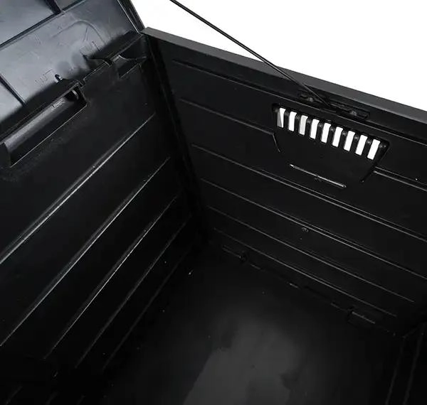 BAUL ORGANIZADOR DE PLASTICO 245 LITROS COLOR NEGRO - 5