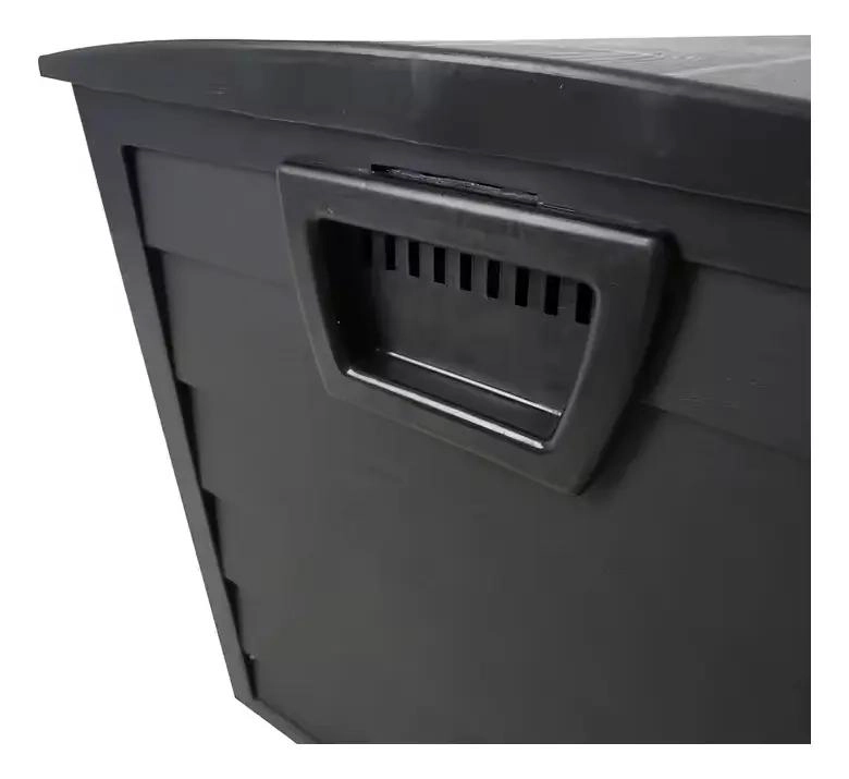 BAUL ORGANIZADOR DE PLASTICO 245 LITROS COLOR NEGRO - 7