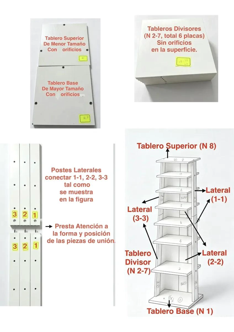 ESTANTE ORGANIZADOR VERTICAL PARA CALZADO DE MADERA - 10