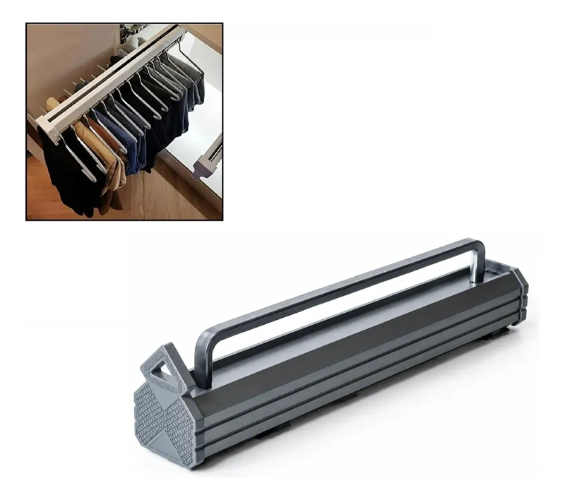 COLGADOR ORGANIZADOR ROPA EXTRAIBLE CON CIERRE SUAVE 45CM - 2