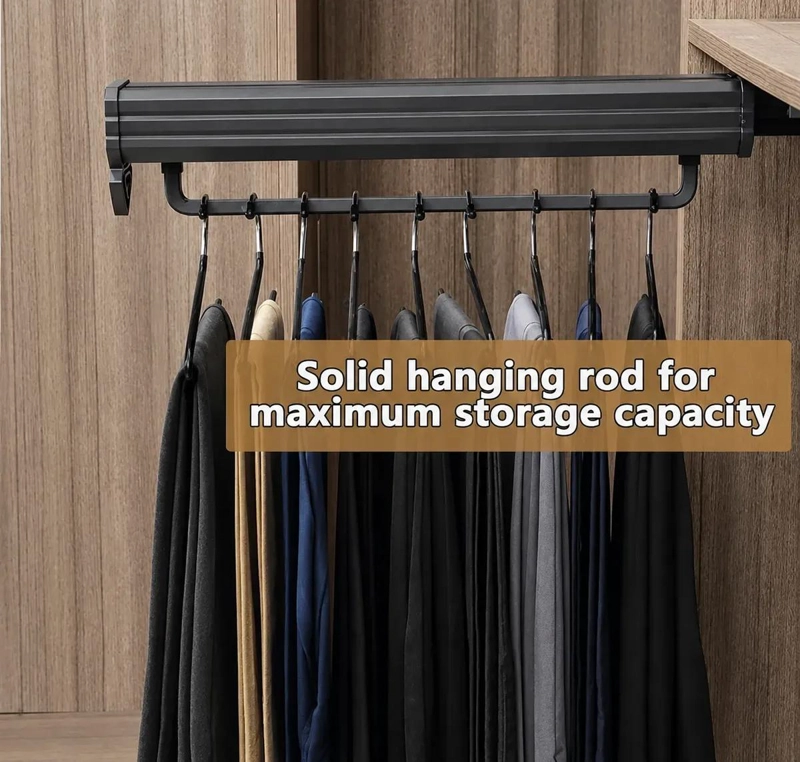 COLGADOR ORGANIZADOR ROPA EXTRAIBLE CON CIERRE SUAVE 45CM - 8