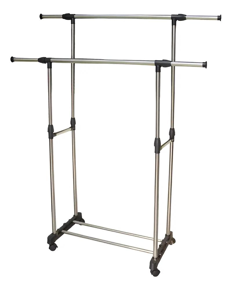 ZAPATERO AJUSTABLE DE ACERO INOXIDABLE CON DOBLE ESTANTE - 1