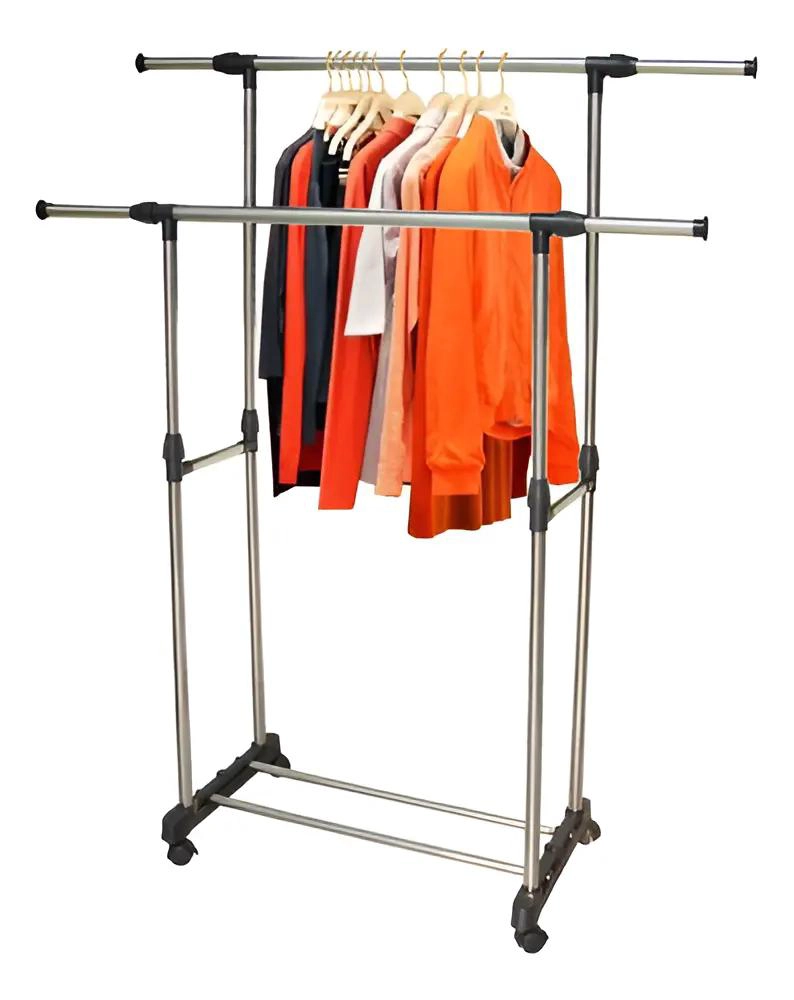 ZAPATERO AJUSTABLE DE ACERO INOXIDABLE CON DOBLE ESTANTE - 2