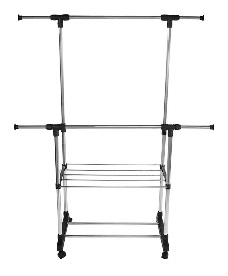 ZAPATERO AJUSTABLE DE ACERO INOXIDABLE CON DOBLE ESTANTE - 9