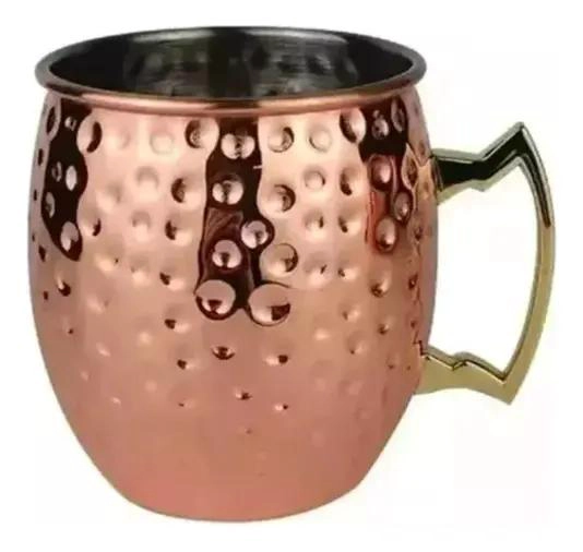 VASO DE COBRE MARTILLADO PARA BEBIDAS FRIAS ESTILO MOSCOW MULE - 1