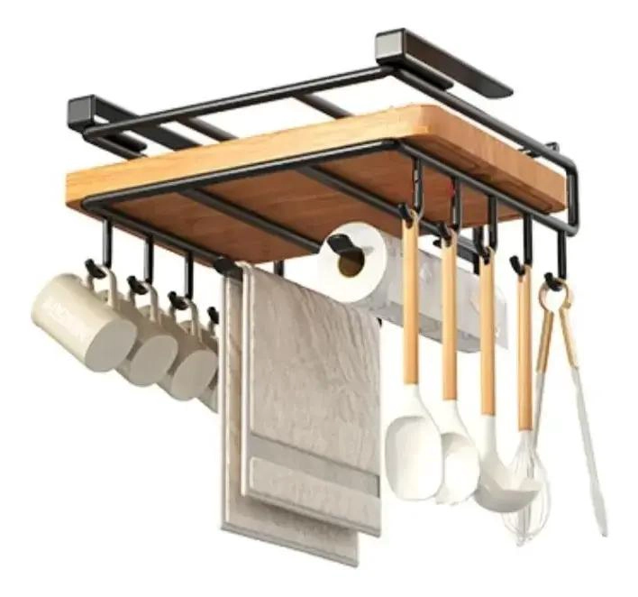 SOPORTE COLGADOR DE TAZAS Y UTENSILIOS DE COCINA - 1