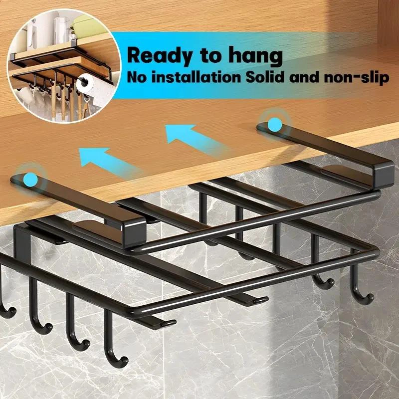 SOPORTE COLGADOR DE TAZAS Y UTENSILIOS DE COCINA - 3