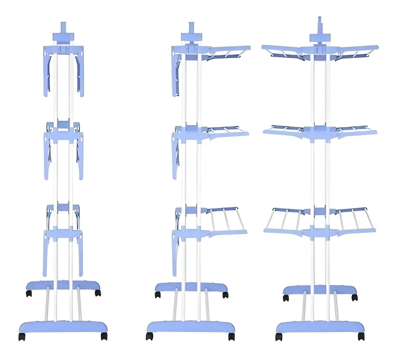 TENDEDERO COLGADOR PLEGABLE 3 NIVELES PARA ROPA - 4
