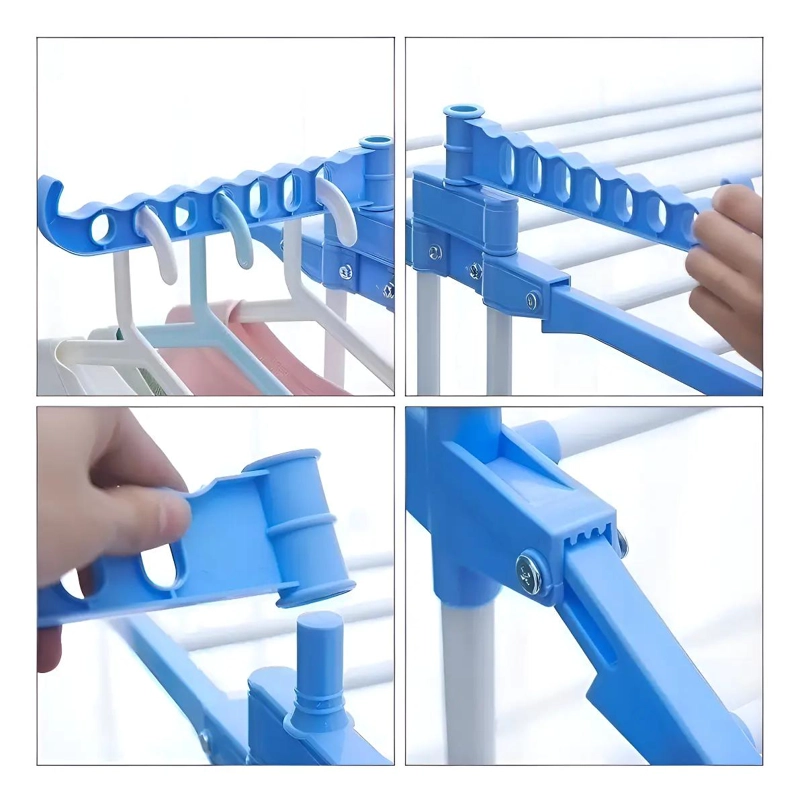TENDEDERO COLGADOR PLEGABLE 3 NIVELES PARA ROPA - 7