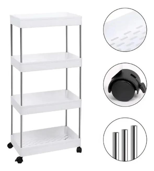 CARRITO ORGANIZADOR MULTIFUNCIONAL DE 4 NIVELES CON RUEDAS - 2