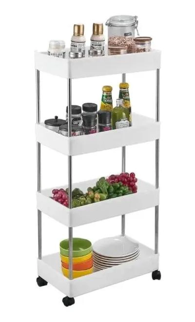CARRITO ORGANIZADOR MULTIFUNCIONAL DE 4 NIVELES CON RUEDAS - 5