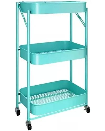 CARRITO ORGANIZADOR PLEGABLE DE 3 NIVELES CON RUEDAS - 1