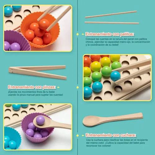 JUGUETE EDUCATIVO DE MADERA PARA APRENDER MATEMATICAS Y PESCA - 5