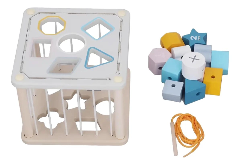 CUBO DIDACTICO DE CLASIFICACION EN MADERA PARA NIÑOS - 4