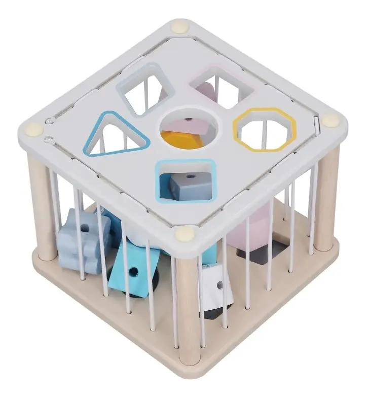 CUBO DIDACTICO DE CLASIFICACION EN MADERA PARA NIÑOS - 5