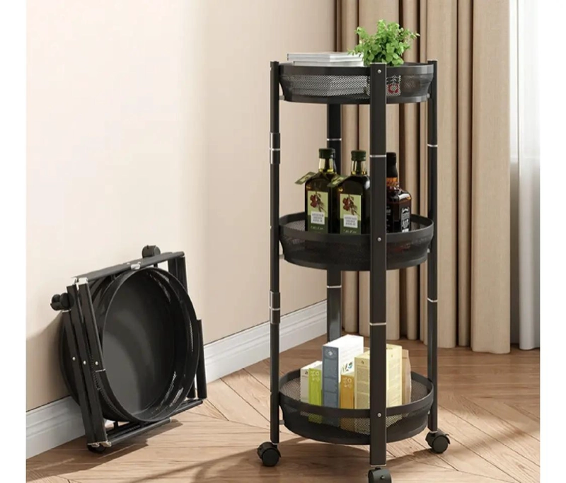 ESTANTE PLEGABLE ORGANIZADOR DE COCINA CON RUEDAS - 4