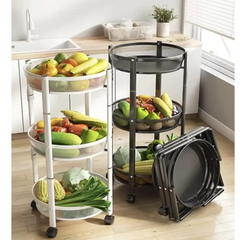 ESTANTE PLEGABLE ORGANIZADOR DE COCINA CON RUEDAS - 5