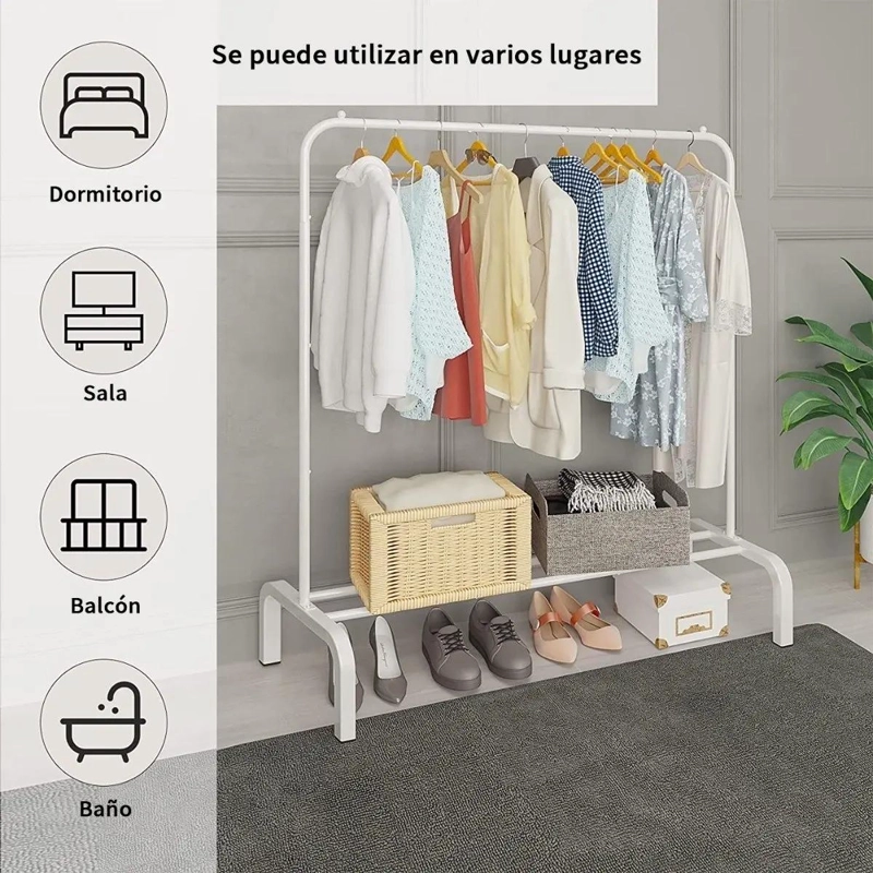 PERCHERO EXHIBIDOR METALICO PARA ROPA CON CAPACIDAD DE 20 KG - 4