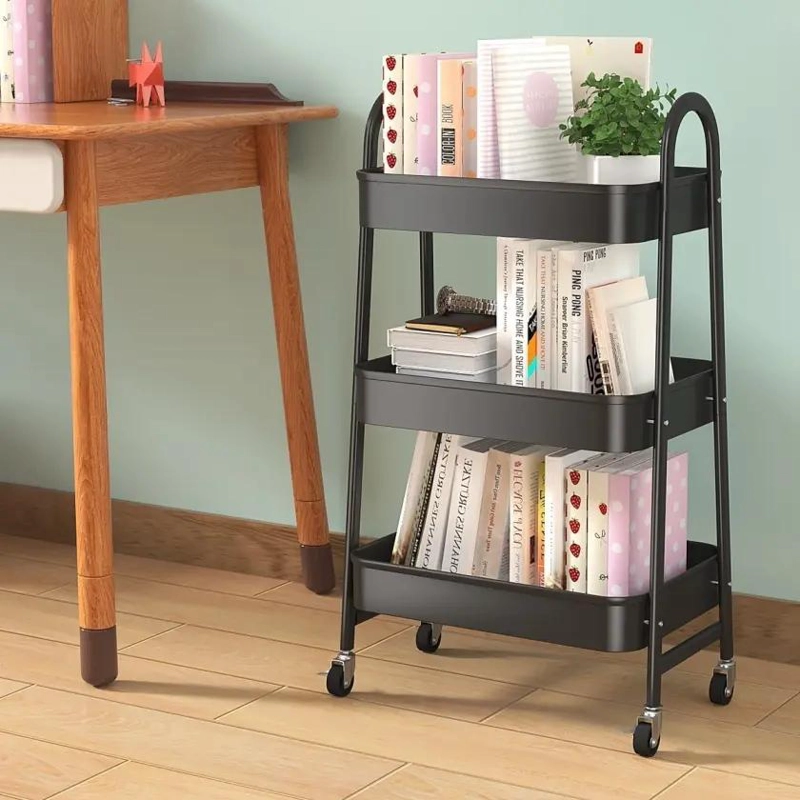 CARRITO ORGANIZADOR DE ALMACENAMIENTO CON 3 NIVELES Y RUEDAS - 3