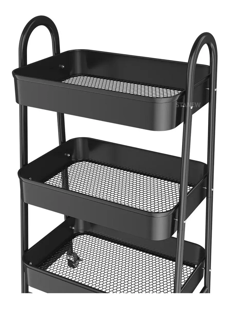 CARRITO ORGANIZADOR DE ALMACENAMIENTO CON 3 NIVELES Y RUEDAS - 5