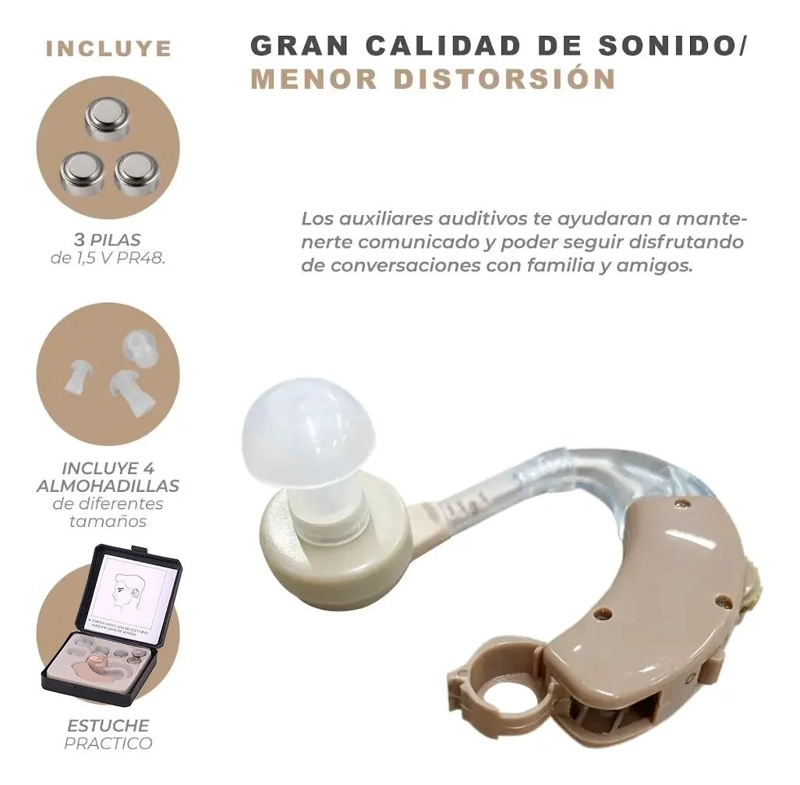 AMPLIFICADOR DE SONIDO DETRAS DE LA OREJA PARA DIFICULTADES AUDITIVAS - 3