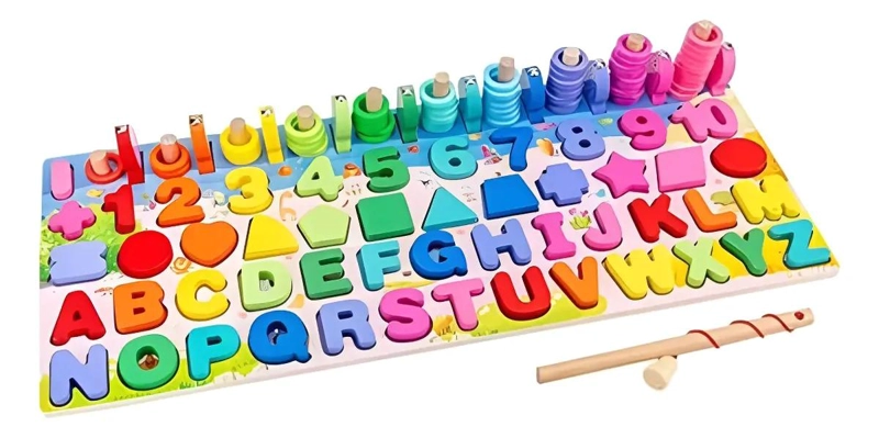 TABLERO MAGNE TICO DE MADERA PARA APRENDIZAJE INFANTIL - 1