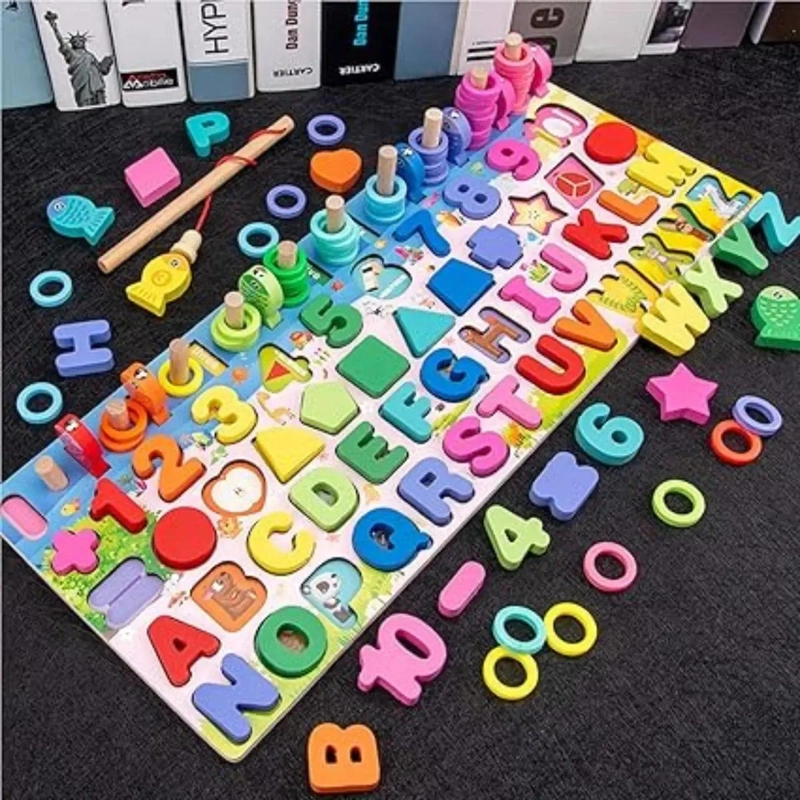 TABLERO MAGNE TICO DE MADERA PARA APRENDIZAJE INFANTIL - 3