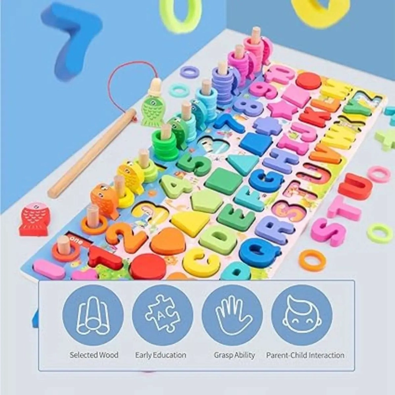 TABLERO MAGNE TICO DE MADERA PARA APRENDIZAJE INFANTIL - 4