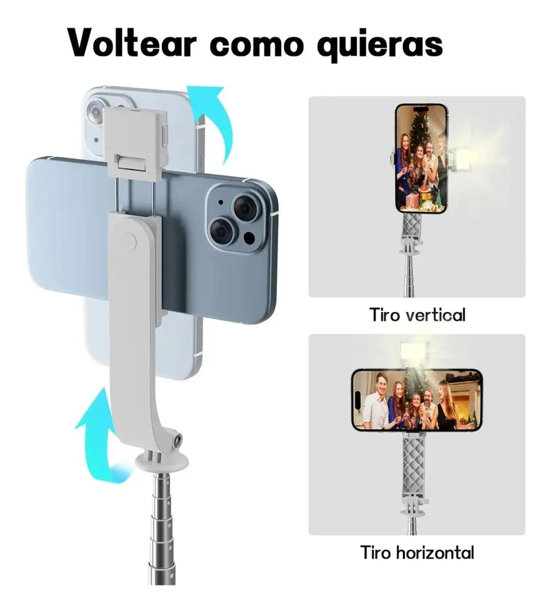 TRIPODE SELFIE INALAMBRICO CON LUZ Y CONTROL REMOTO - 3