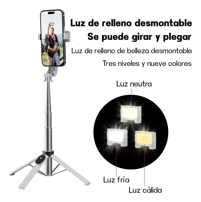 TRIPODE SELFIE INALAMBRICO CON LUZ Y CONTROL REMOTO - 5