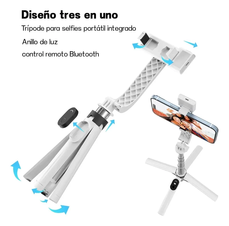 TRIPODE SELFIE INALAMBRICO CON LUZ Y CONTROL REMOTO - 9