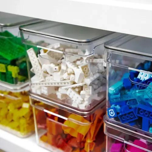 ORGANIZADOR DE DESPENSA CON TAPA 30X15X13 CM COLOR AGUA - 2