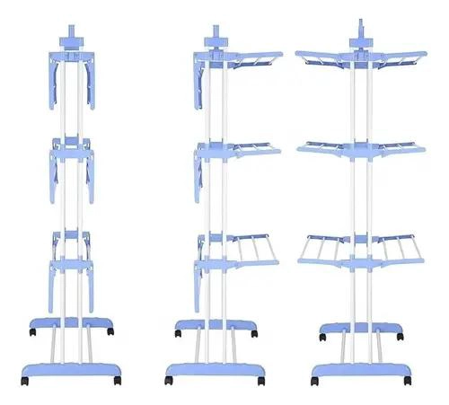 TENDEDERO ORGANIZADOR COLGADOR ROPA PLEGABLE 3 NIVELES - 3