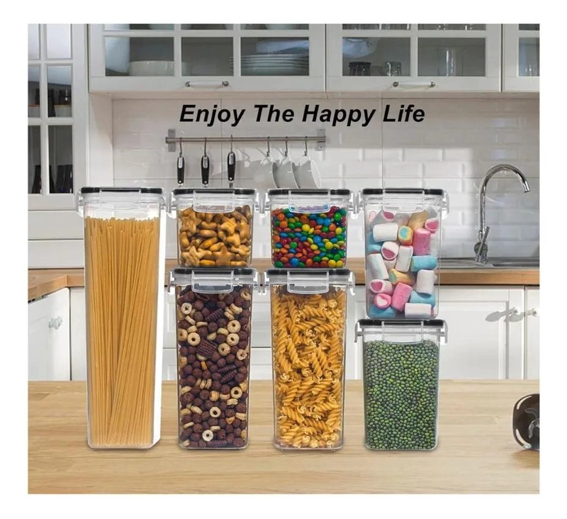 SET DE 7 RECIPIENTES HERME TICOS PARA ORGANIZAR COCINA - 3