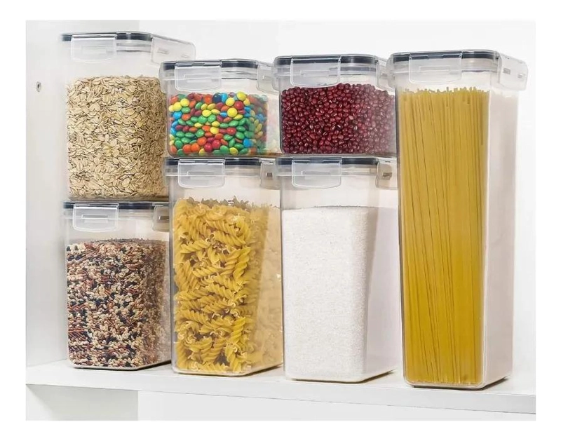 SET DE 7 RECIPIENTES HERME TICOS PARA ORGANIZAR COCINA - 6