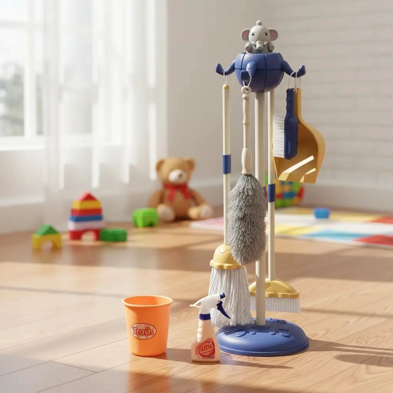 SET DE JUGUETES DE ASEO Y LIMPIEZA EN MADERA PARA NIÑOS - 1