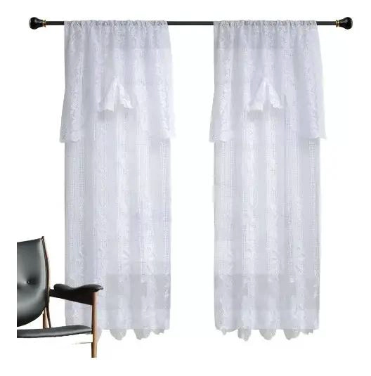 VISILLO DE ENCAJE 140X230 CM EN 2 PAÑOS PARA DECORACION - 1