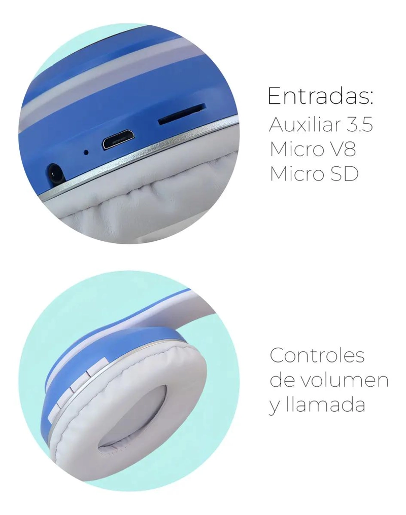 AURICULARES GAMER INALAMBRICOS CON LUZ LED VERDE - 10
