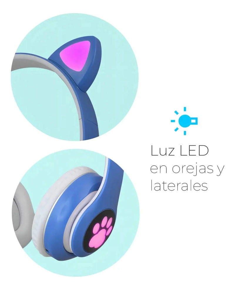 AURICULARES GAMER INALAMBRICOS CON LUZ LED VERDE - 9