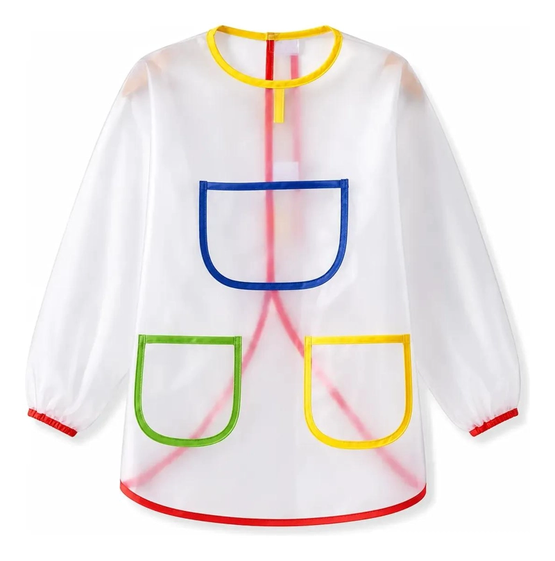 DELANTAL INFANTIL IMPERMEABLE CON MANGA LARGA PARA ACTIVIDADES CREATIVAS - 8