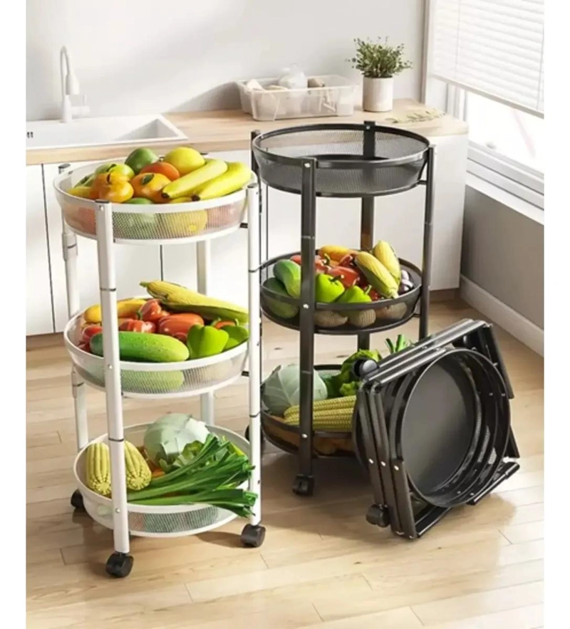 CARRITO PLEGABLE METALICO ORGANIZADOR CON RUEDAS PARA USO DIARIO - 6