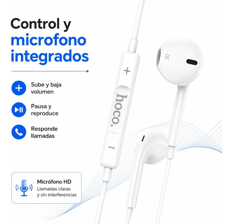 AUDIFONOS ALAMBRICOS CON CONECTOR LIGHTNING Y MICROFONO - 2
